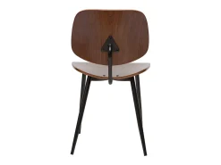 Sillas en madera oscura y metal negro (lote de 2) TOBIAS