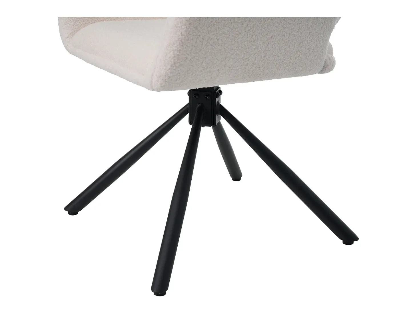 Sillas giratorias con reposabrazos, tejido Sherpa, 2 piezas, color blanco (68x65x51 cm)
