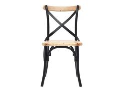 Sillas industriales en metal negro y madera (lote de 2) JAKE