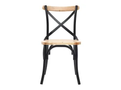 Sillas industriales en metal negro y madera (lote de 2) JAKE