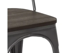 sillas industriales metal acero para cocinas y bares steel one - Gris Oscuro