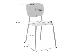 Sillas loop texturizada, set de 2 mostaza