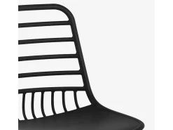 Sillas modernas para cocina comedor bar restaurante de polipropileno Lenny - Negro