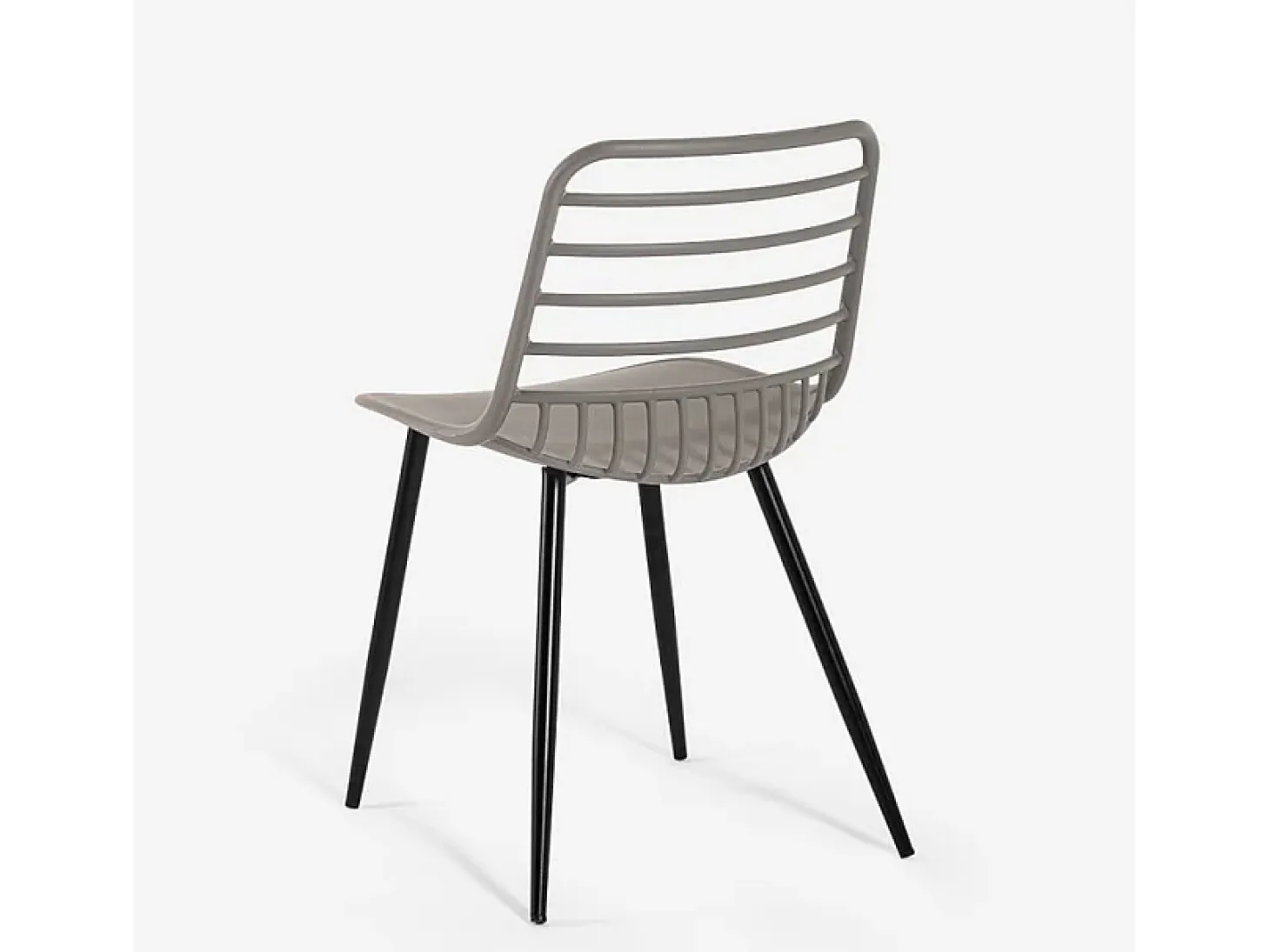 Sillas modernas para cocina comedor bar restaurante de polipropileno Lenny - Gris