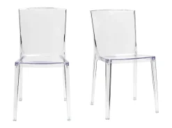 Sillas modernas transparentes lote de 2 ISLAND