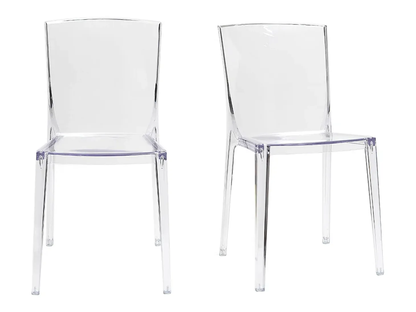 Sillas modernas transparentes lote de 2 ISLAND