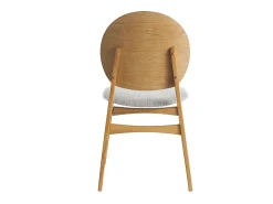 Sillas nórdicas en madera clara y tejido gris (lote de 2) ELTON