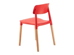 Sillas para Cocina y Bar Polipropileno y Madera Diseño Barcelona - Rojo