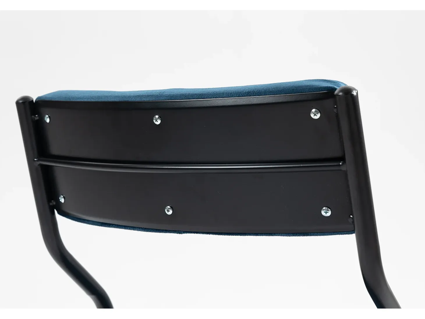 Sillas plegables de 2 piezas, sillas de comedor con cojín, plegables y portátiles, acero, azul (46x47x80 cm)