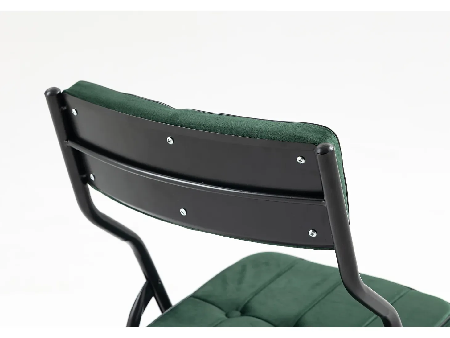 Sillas plegables de 2 piezas, sillas de comedor con cojín, acero, verde (46x47x80 cm)