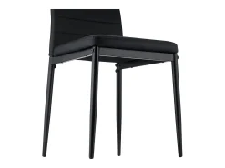 Sillas SucceBuy Comedor Modernas, Juego de Sillas de Cocina de Cuero 4PCs, Cojines Gruesos y Patas de Metal, Mueble Auxiliar Poco Voluminoso