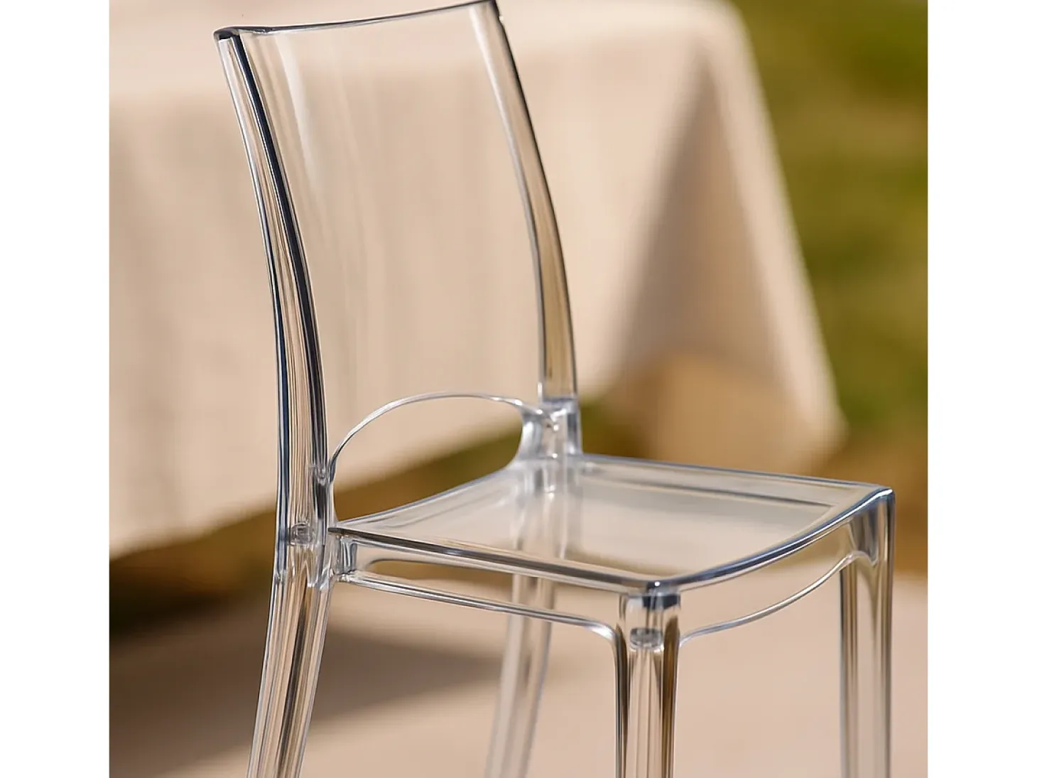 Sillas transparentes cocina bar restaurante apilable B-Side Grand Soleil - Transparente