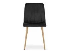 Sillas Valora JEWA – Asientos de terciopelo negro con patas color madera x 3