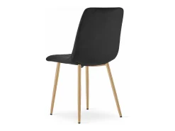 Sillas Valora JEWA – Asientos de terciopelo negro con patas color madera x 3