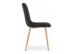 Sillas Valora JEWA – Asientos de terciopelo negro con patas color madera x 3