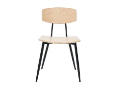 Sillas vintage de roble claro y metal negro (juego de 2) JOLINE