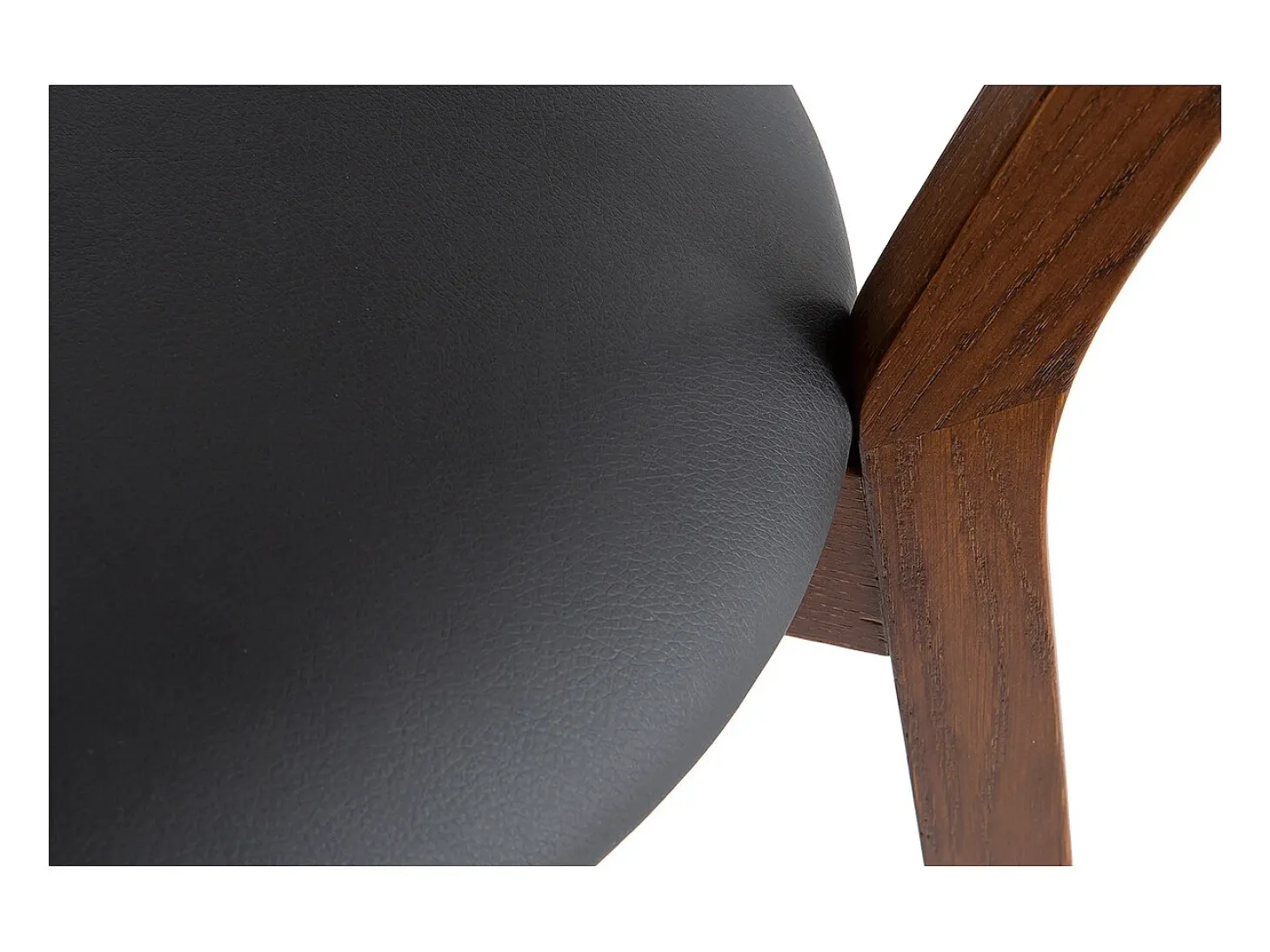 Sillas vintage madera oscura y asiento negro (lote de 2) DOVE