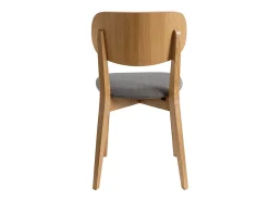 Sillas vintage roble y asiento gris jaspeado (lote de 2) LUCIA
