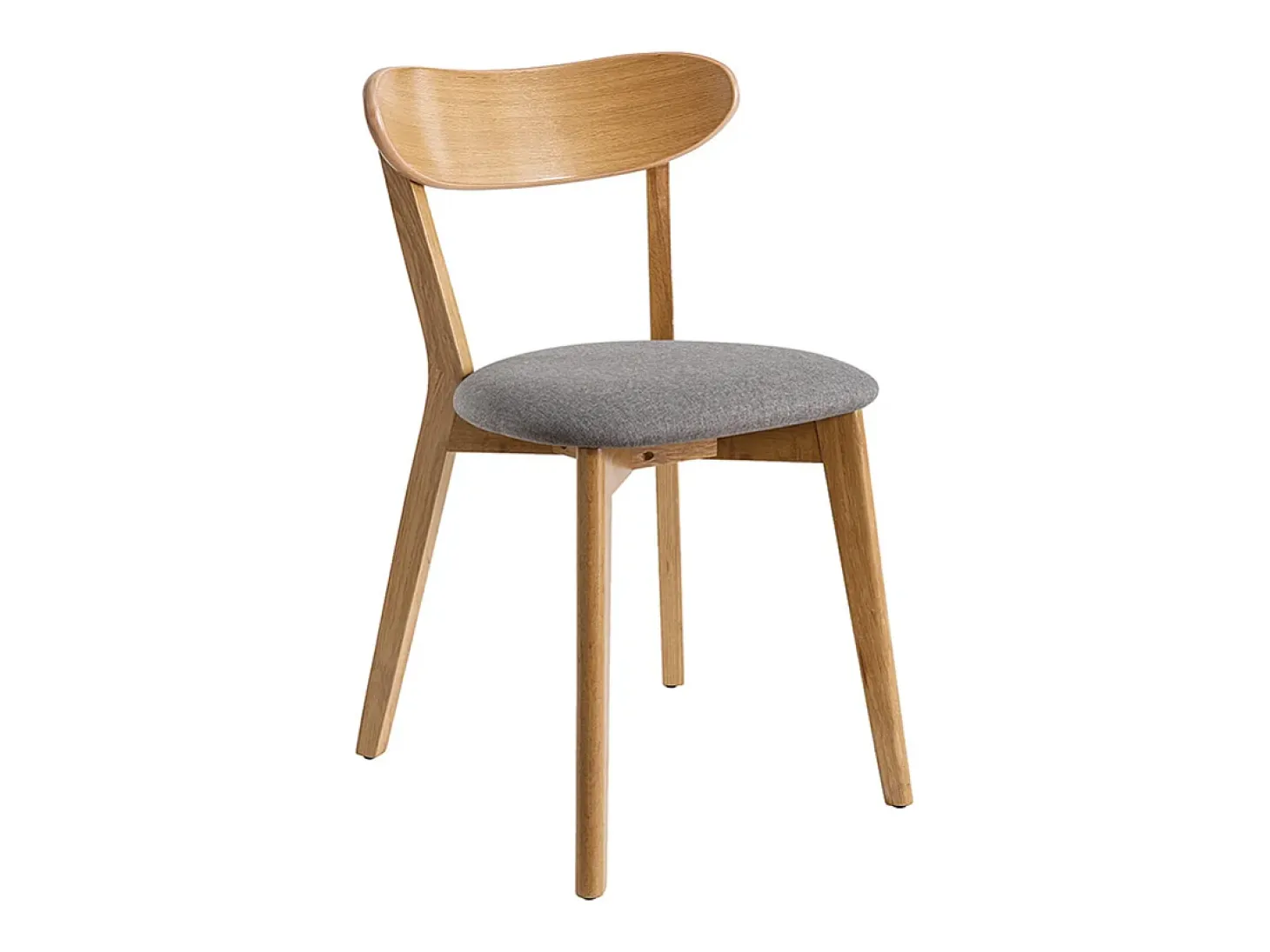 Sillas vintage roble y asiento gris (lote de 2) DOVE