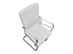 Sillas voladizas de comedor 6 unidades cuero sintético blanco