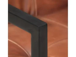 Sillas voladizas de comedor 4 unidades cuero auténtico marrón