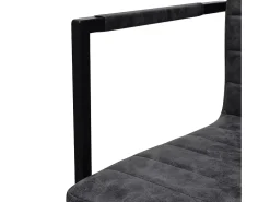 Sillas voladizas de comedor 6 unidades cuero sintético negro
