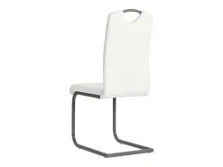 Sillas voladizas de comedor 6 unidades cuero sintético blanco