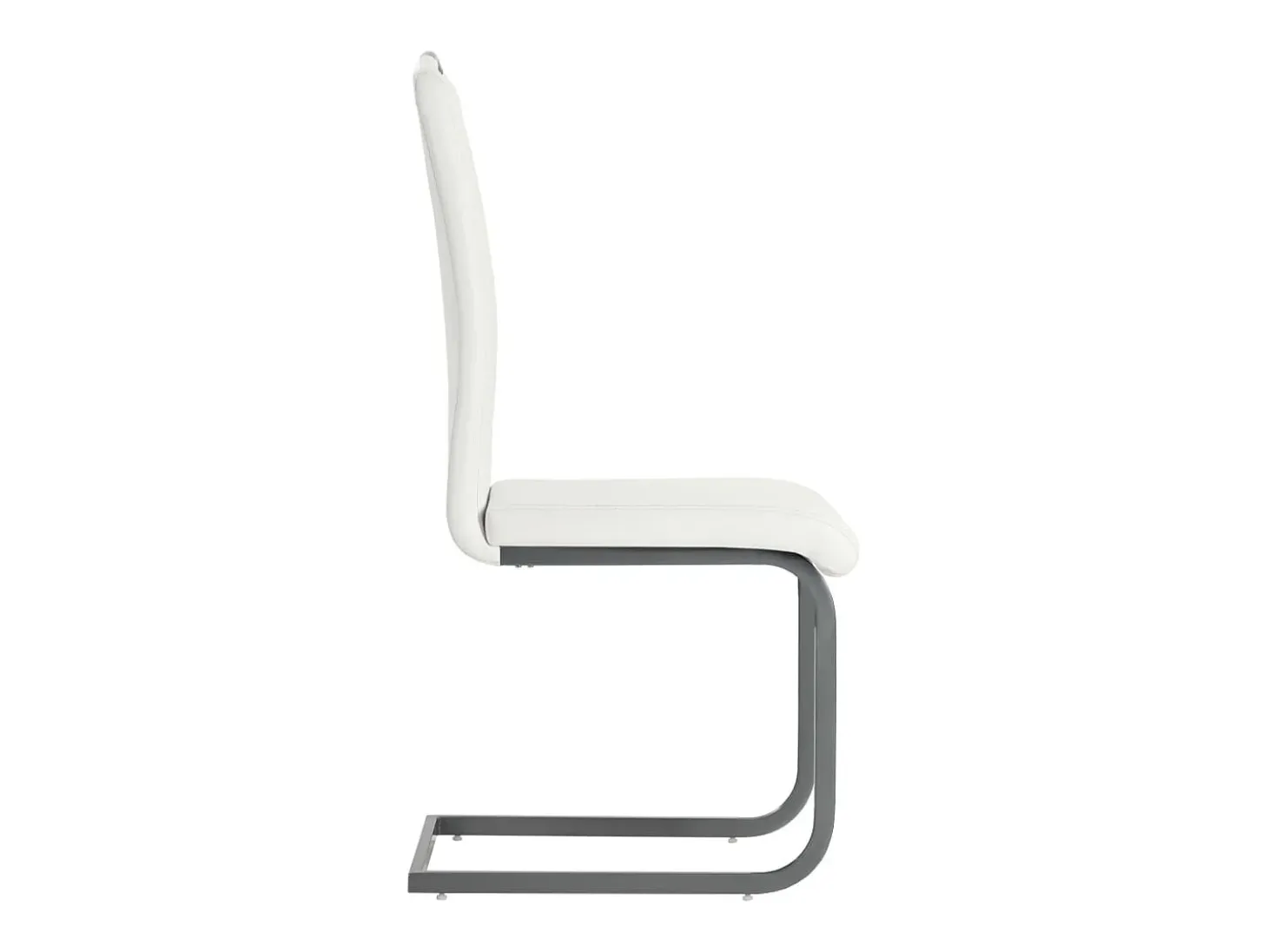 Sillas voladizas de comedor 6 unidades cuero sintético blanco