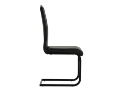 Sillas voladizas de comedor 6 unidades cuero sintético negro