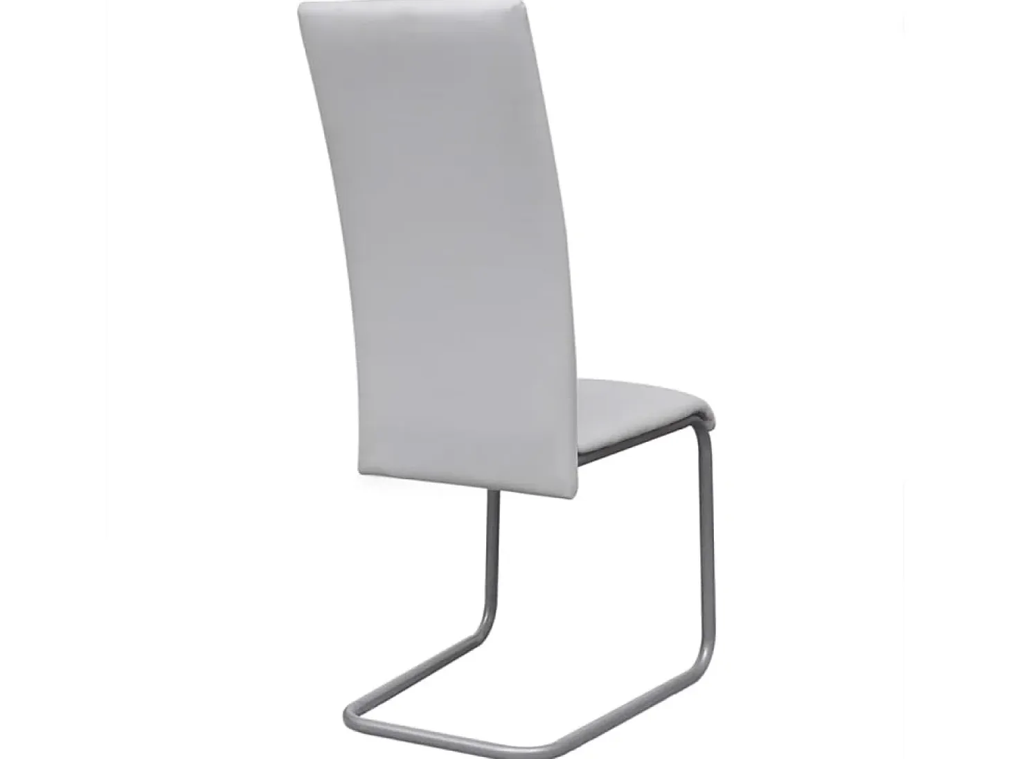Sillas voladizas de comedor 4 unidades cuero sintético blanco