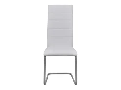 Sillas voladizas de comedor 4 unidades cuero sintético blanco