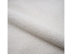 Sillón blanco en tejido bouclette efecto lana - Glam