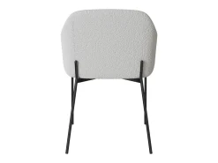 Sillón blanco en tejido bouclette efecto lana - Glam