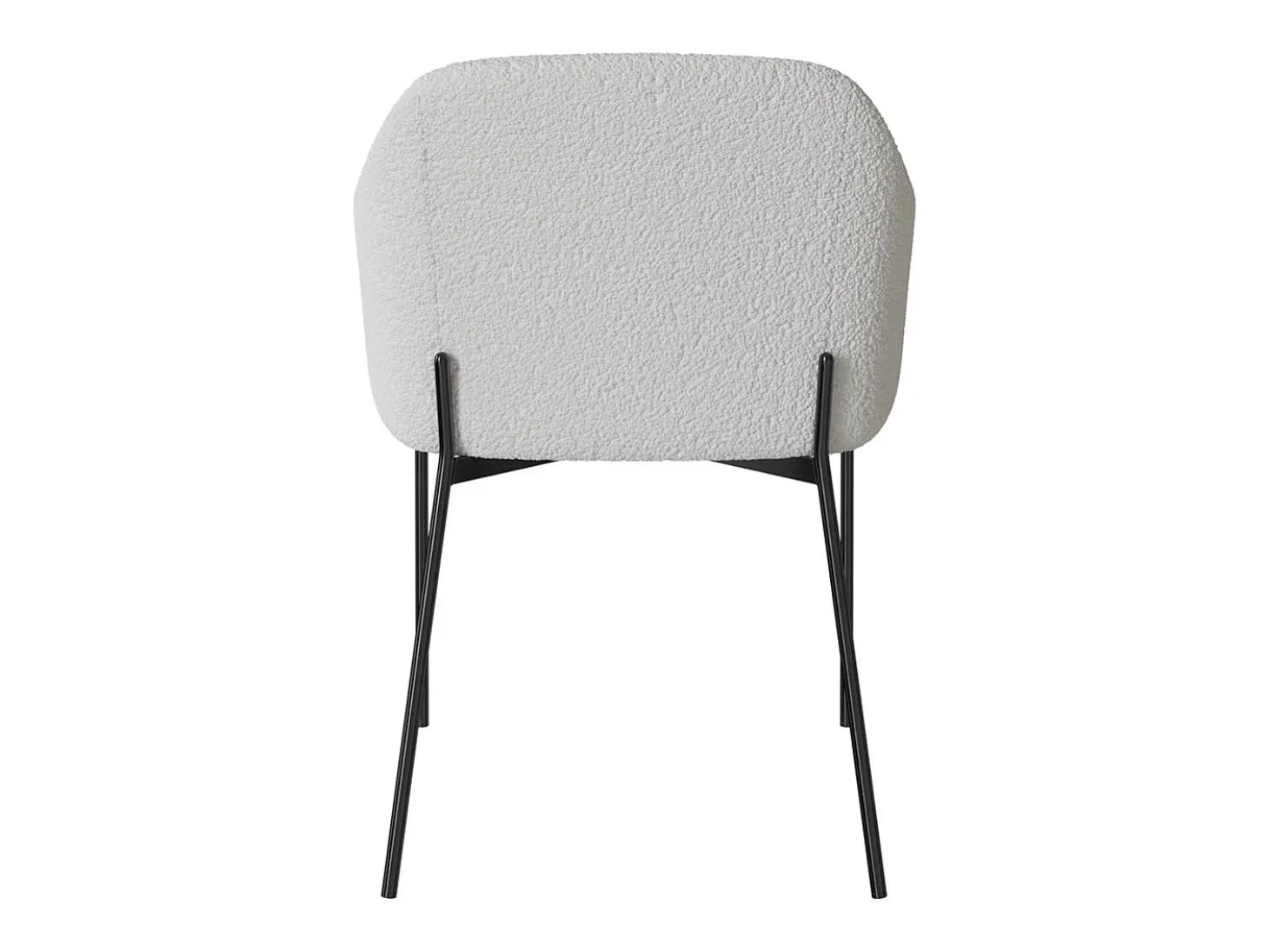 Sillón blanco en tejido bouclette efecto lana - Glam