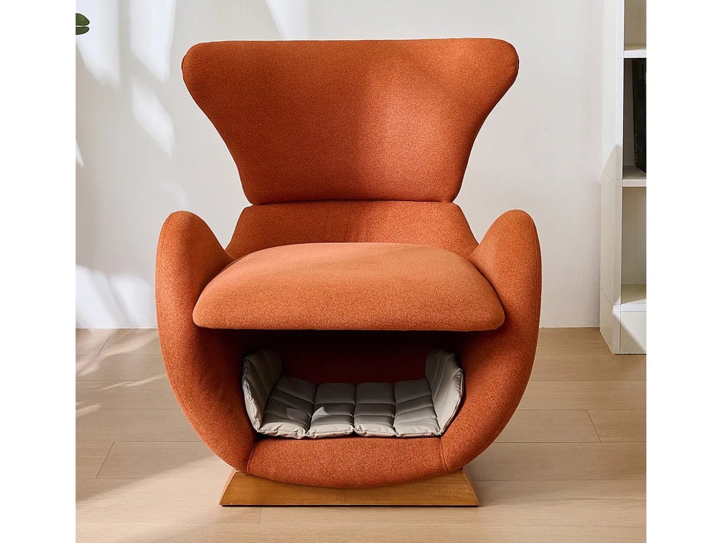 Sillón con forma de tiburón ballena - apto para mascotas - tejido resistente a arañazos - rojo