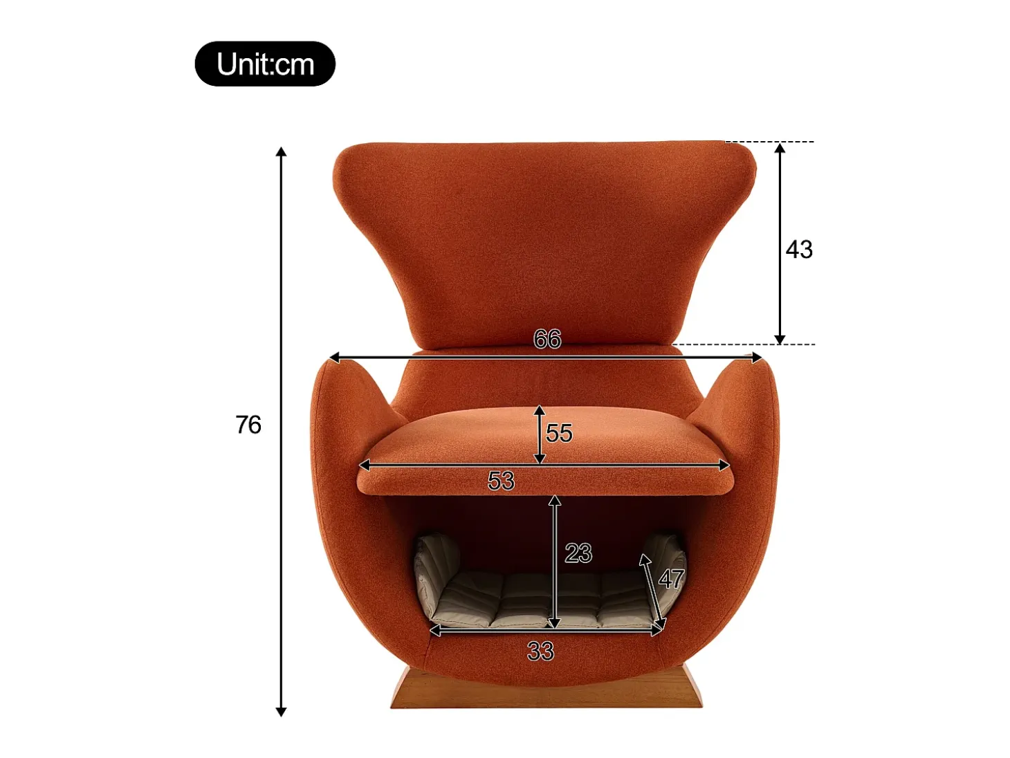 Sillón con forma de tiburón ballena - apto para mascotas - tejido resistente a arañazos - rojo