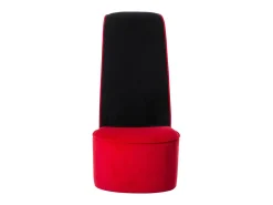 Sillón con forma de zapato de tacón terciopelo rojo ES79303