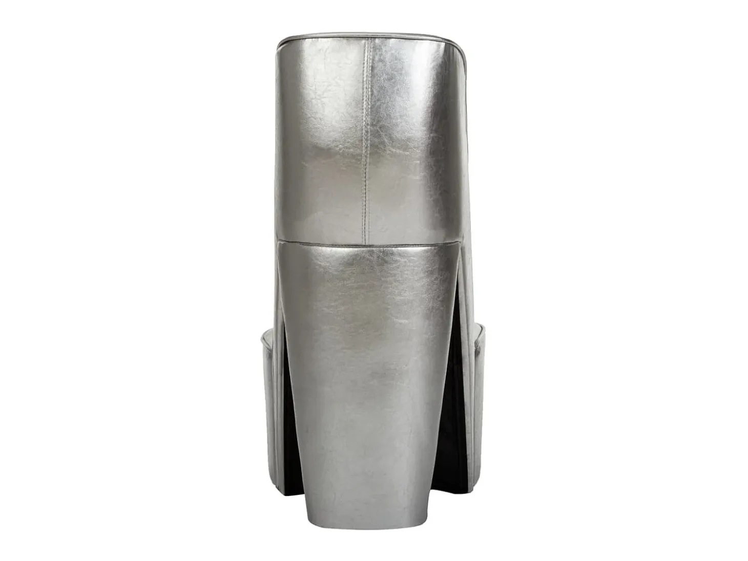 Sillón con forma de zapato de tacón cuero sintético plateado ES32626