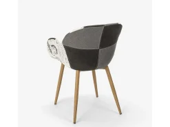 Sillón de comedor patchwork nórdico estudio Finch - Patchwork 4