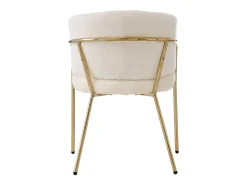 Sillón de ocio de 4 piezas, ligero y lujoso, patas de metal, piel sintética beige (64,77 x 59,69 x 55,88 cm)