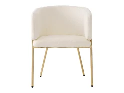 Sillón de ocio de 4 piezas, ligero y lujoso, patas de metal, piel sintética beige (64,77 x 59,69 x 55,88 cm)