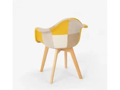 Sillón de patchwork de diseño nórdico, salón, cocina, estudio Herion - Patchwork 3