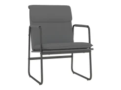 Sillón de relax cuero sintético gris 55x64x80 cm ES62092