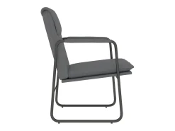 Sillón de relax cuero sintético gris 55x64x80 cm ES62092