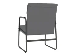 Sillón de relax cuero sintético gris 55x64x80 cm ES62092