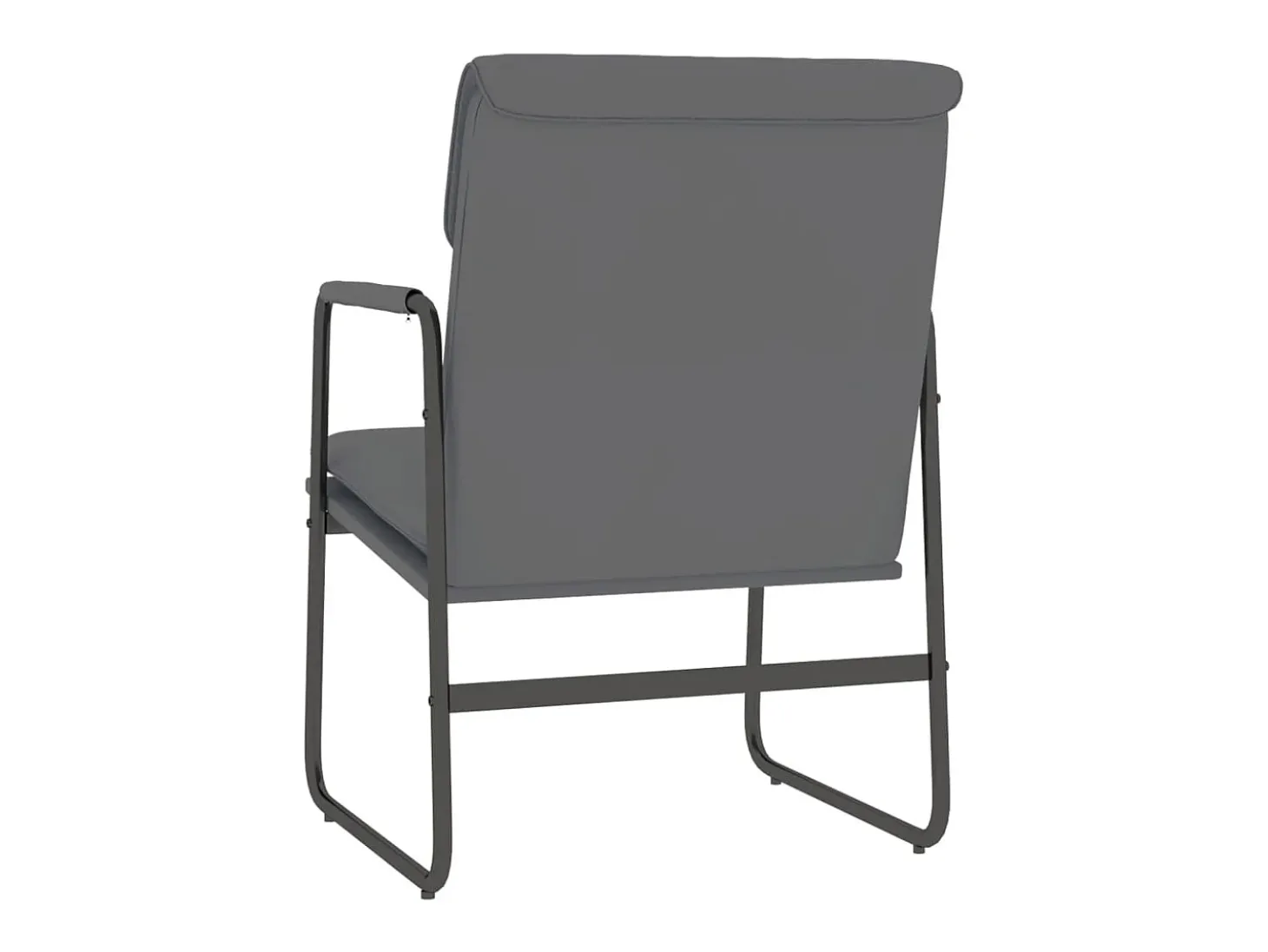 Sillón de relax cuero sintético gris 55x64x80 cm ES62092