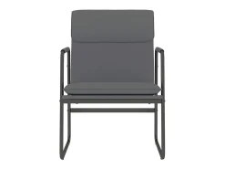 Sillón de relax cuero sintético gris 55x64x80 cm ES62092