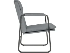 Sillón de relax tela gris claro 55x64x80 cm ES24982