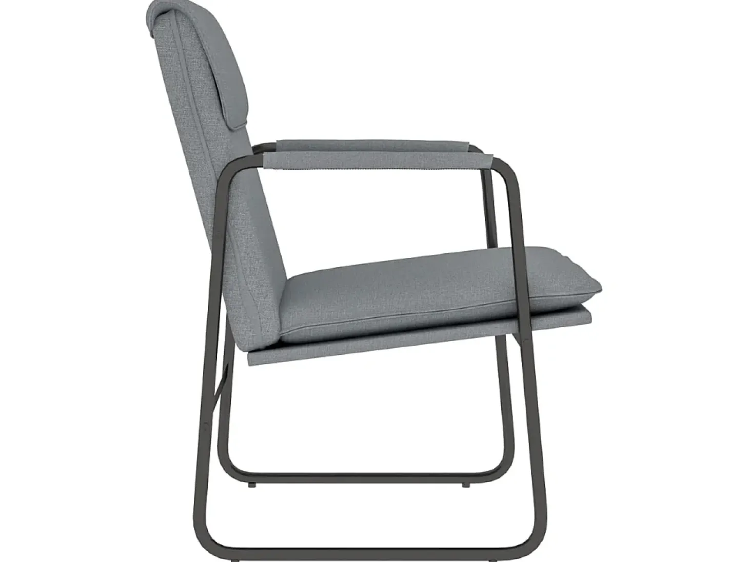 Sillón de relax tela gris claro 55x64x80 cm ES24982