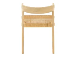Sillón de roble SUKA: elegancia natural y encanto artesanal-Color ribete verde crudo